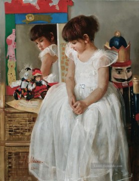 Recht kleines Mädchen NM Tadschikistan 04 Impressionist Ölgemälde